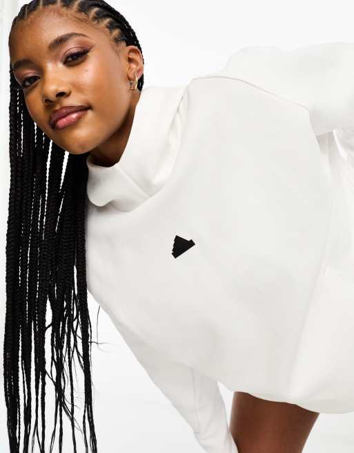 adidas X Jenna Ortega batwing oversized hoodie with logo in white