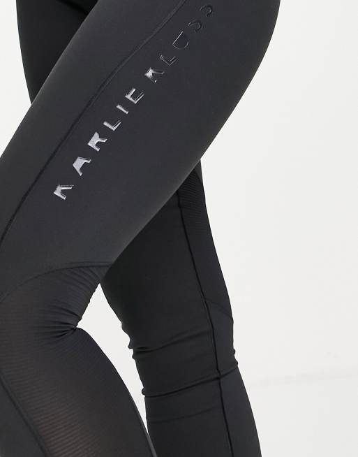 adidas x Karlie Kloss high waisted leggings in black, 3 of 4