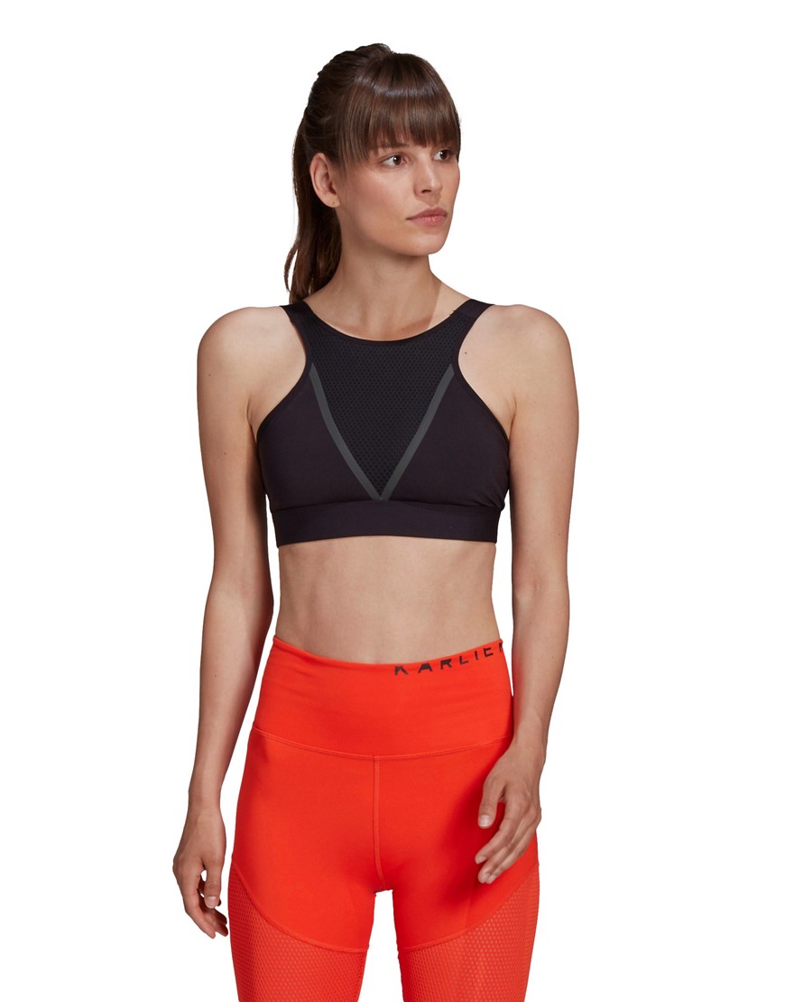 Adidas x Karlie Kloss Training medium support sports bra in black