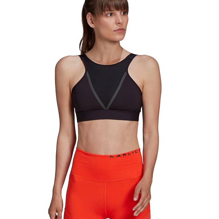 adidas x Karlie Kloss Training medium support sports bra in black