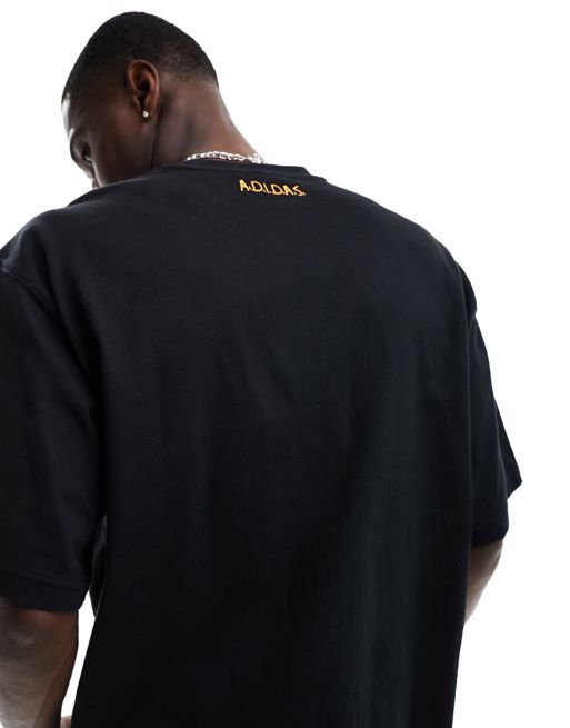 adidas X Korn short sleeve graphic t shirt in black