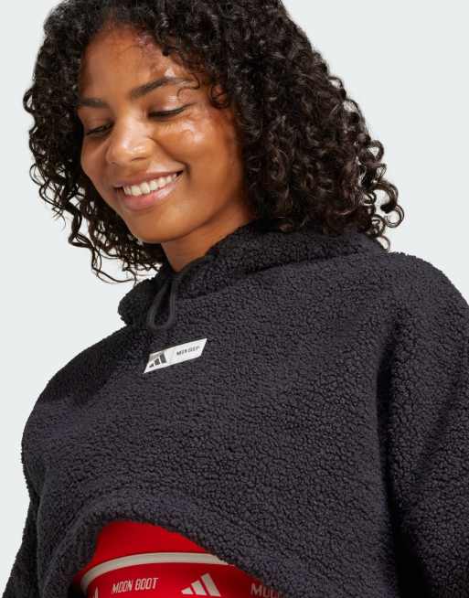 adidas x MOON BOOT cropped hoodie in black | ASOS