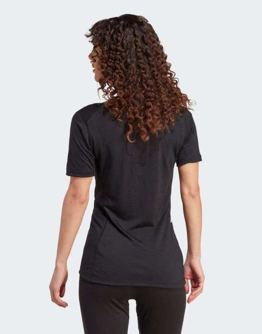 adidas Xperior merino 150 baselayer short sleeve in black, 3 of 4