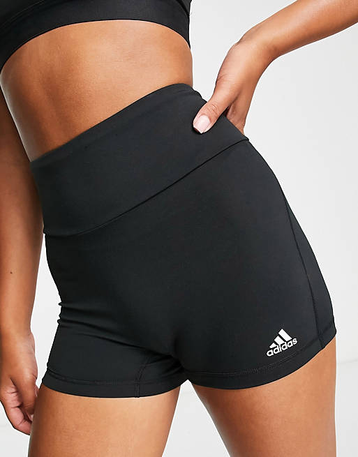 adidas Yoga Essential legging shorts in black