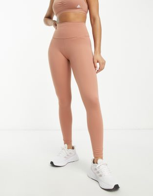 adidas Yoga Essentials 7/8 leggings in beige-Brown