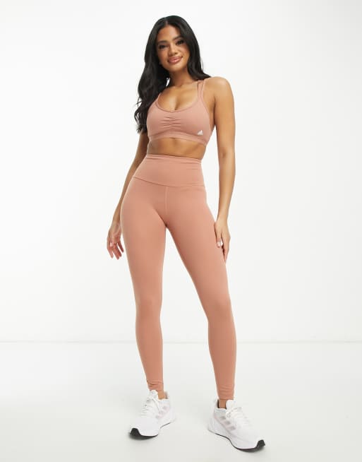 Beige adidas leggings clearance