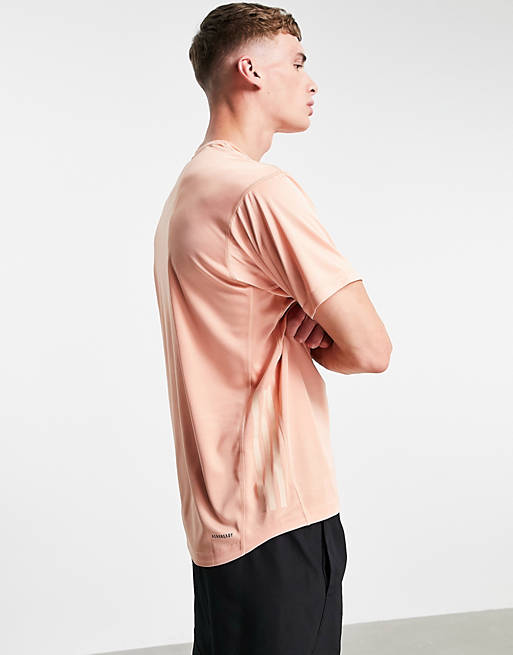 Men adidas Yoga t-shirt in washed pink 