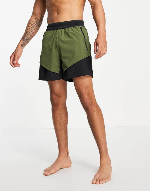 adidas Yoga tech shorts in khaki and black ASOS