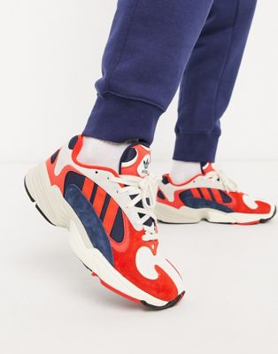 adidas - Yung-1 - Sneakers rosse e blu | ASOS