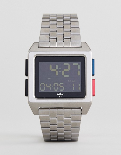 adidas Z01 Archive digital bracelet watch in silver