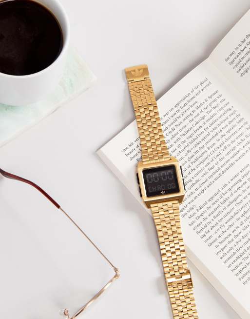 adidas Z01 Archive Orologio digitale color oro con bracciale