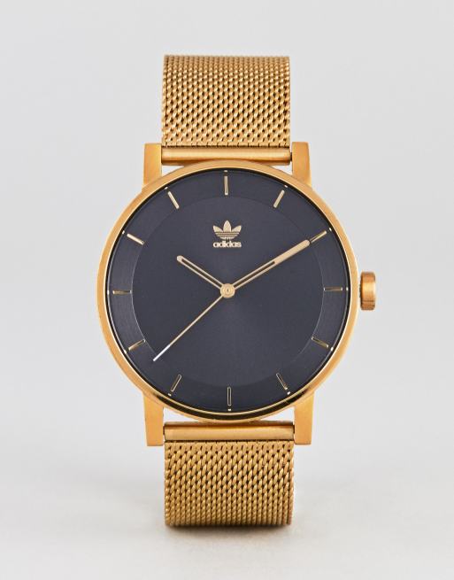 verzameling gespannen Menstruatie adidas - Z04 District - Mesh horloge in goud | ASOS