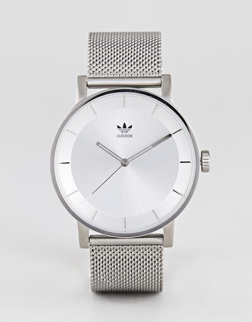 adidas Z04 District mesh watch in silver