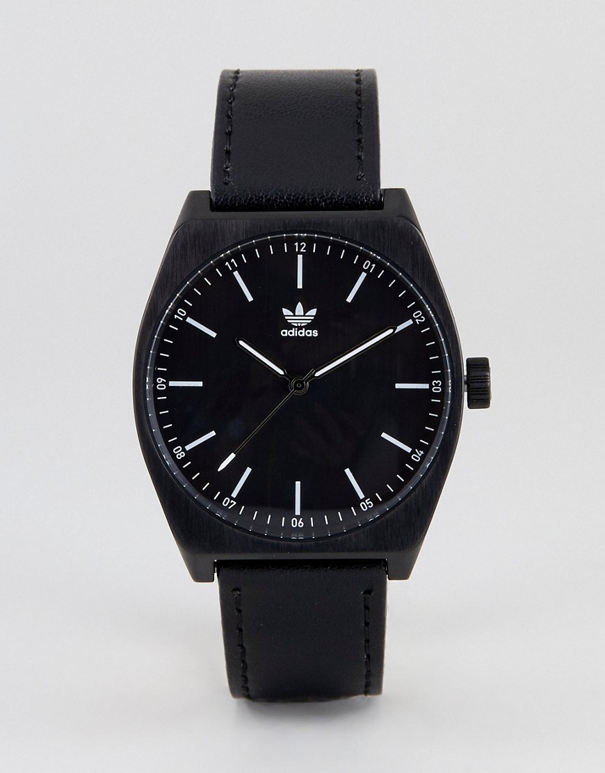 Adidas Z05 Process Leather Watch In Black