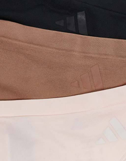 adidas – Zestaw 3 par bezszwowych stringów w różnych kolorach, 2 z 3