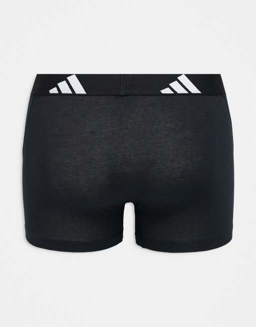 adidas – Zestaw 5 par czarnych bawełnianych bokserek, 3 z 3