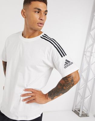 adidas Zne 3 stripe t-shirt in white | ASOS