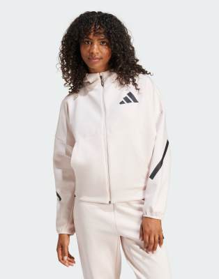 adidas - Z. N.E. - Hochwertige Kapuzenjacke in Rosa