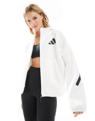 Thumbnail - adidas - Z. N.E. - Hochwertige Kapuzenjacke in Weiß