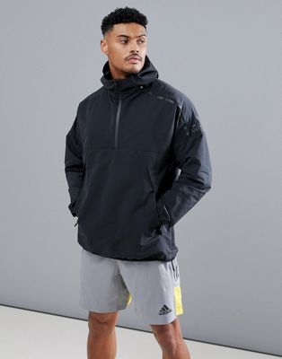 Adidas ZNE hooded anorak in black cg0249 | ASOS