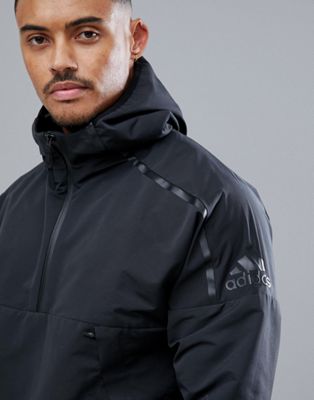 Adidas ZNE hooded anorak in black 