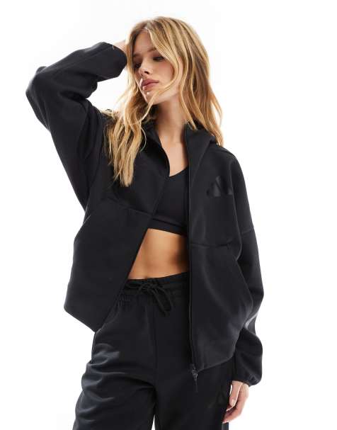 adidas - Z.N.E. - Hoodie met rits in zwart - view 1