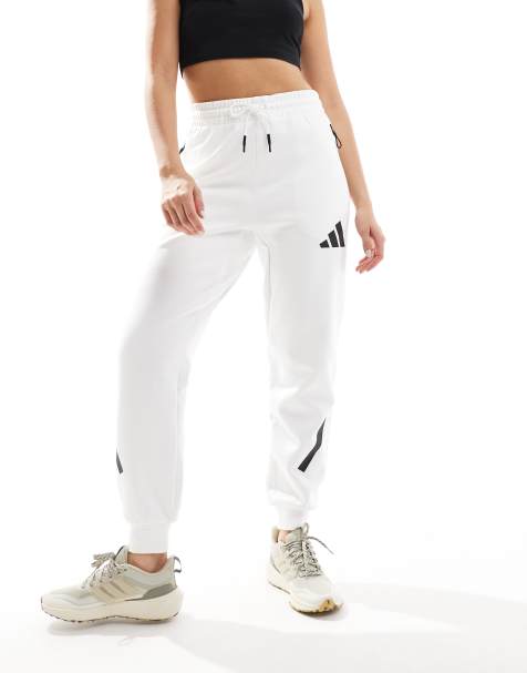 adidas Z.N.E. premium tracksuit bottoms in white - view 1