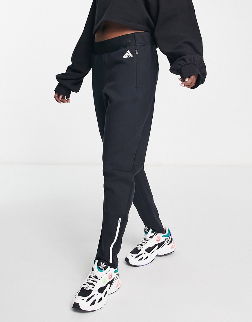 adidas ZNE sportswear tracksuit bottoms in black