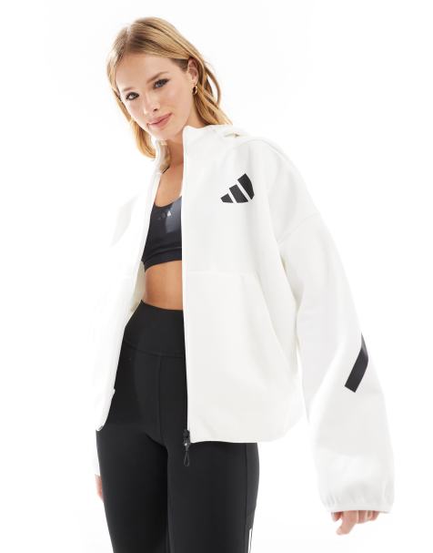 adidas - Z.N.E - Sweat à capuche zippé de qualité supérieure - Blanc - view 1