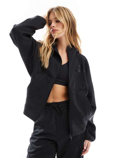 adidas - Z.N.E - Sweat à capuche zippé de qualité supérieure - Noir