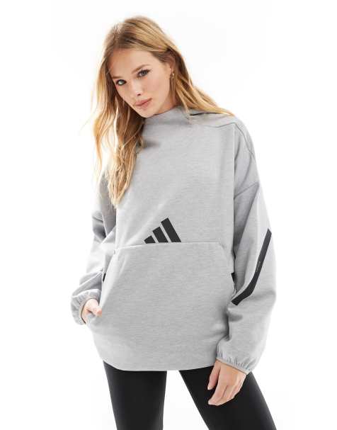 adidas – Z.N.E. – Szara bluza dresowa z kapturem - view 1