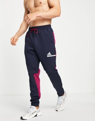 adidas zone joggers in navy