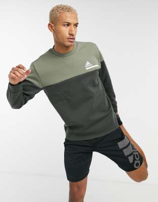 adidas panel crew sweatshirt