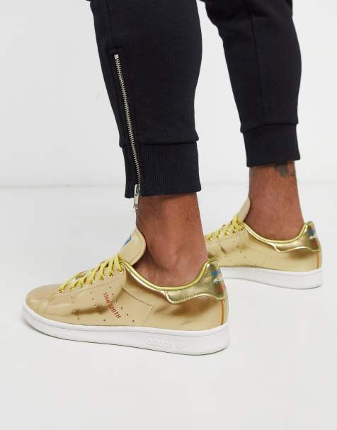 adidas Originals – Stan Smith – Tech Pack – Goldfarbene Ledersneaker