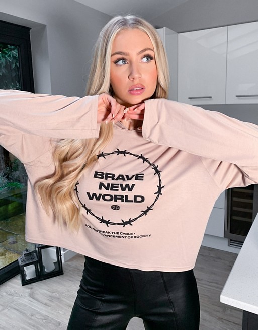 Adolescent Clothing lounge brave new world lounge hoodie in beige