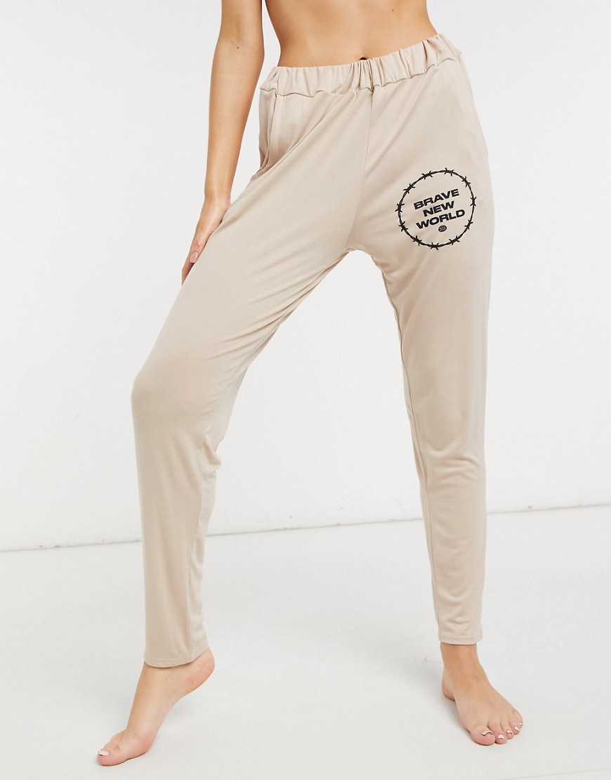 Adolescent Clothing lounge brave new world lounge joggers in beige-Neutral