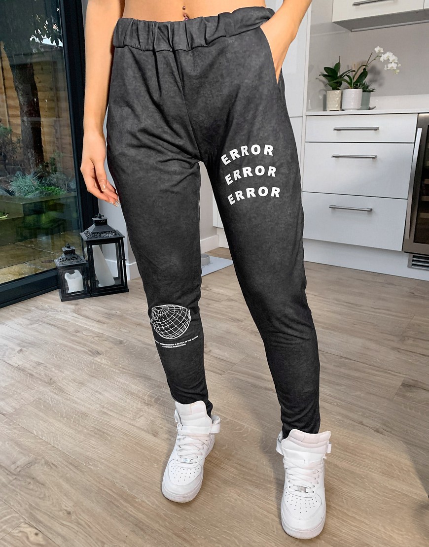 Adolescent Clothing Lounge Error Sweatpants In Washed Out Gray-grey