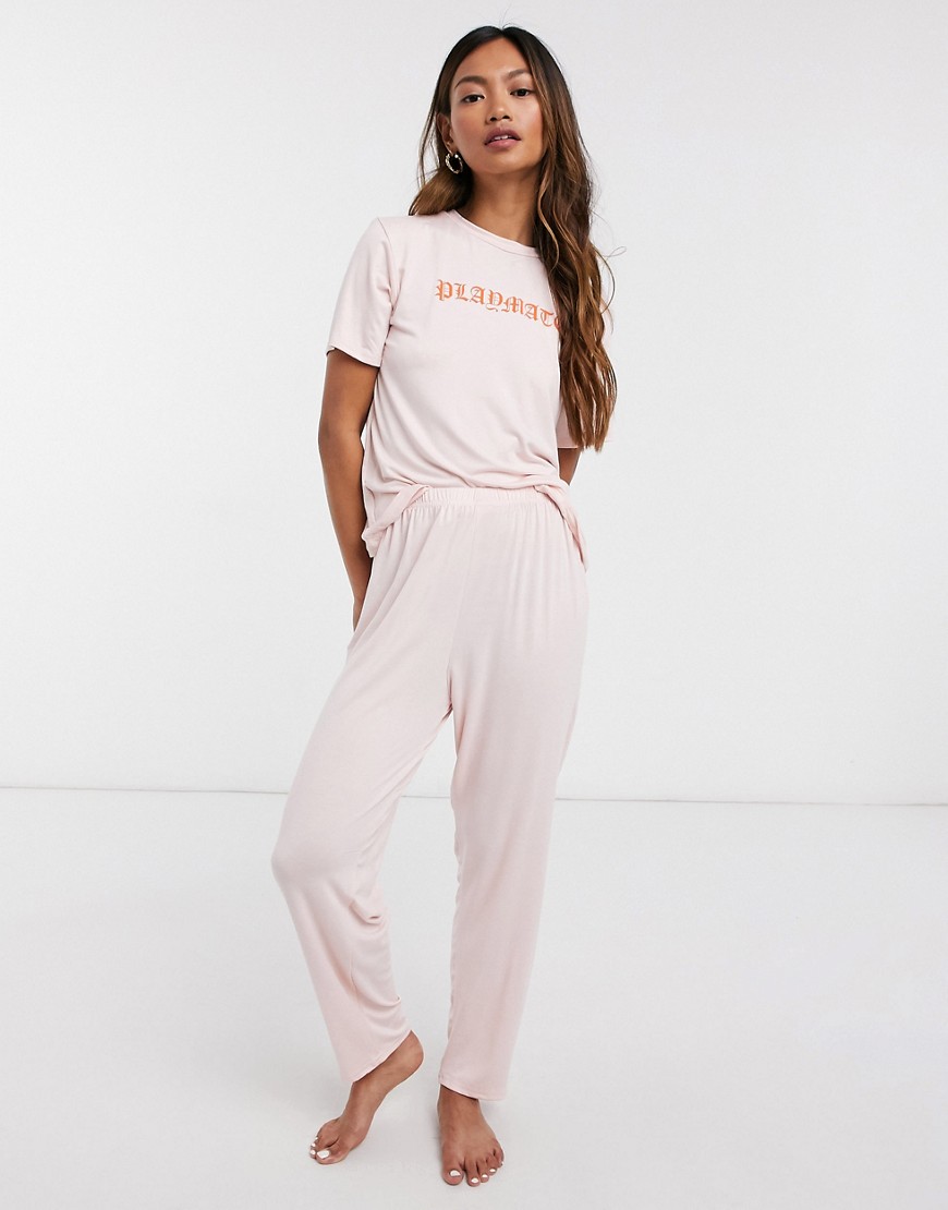 Adolescent Clothing – Playmate – Pyjamas med långa byxor-Rosa
