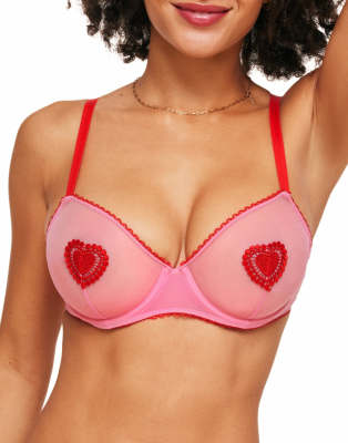 Adore Me Alyshia Unlined Demi Bra In Pink