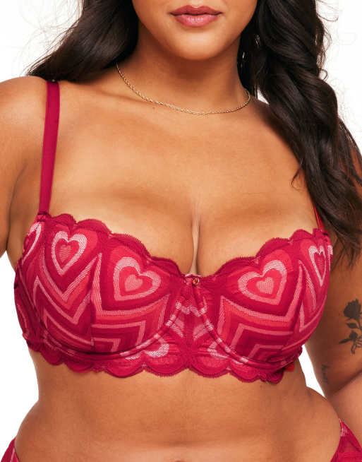 Adore Me Amorina contour balconette bra in dark red