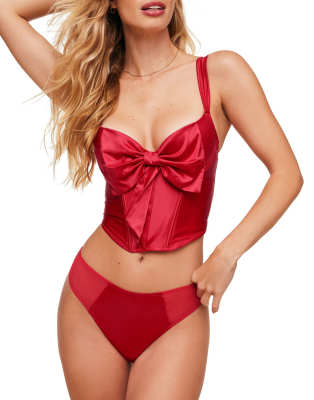 Adore Me Arianna contour bustier in dark red