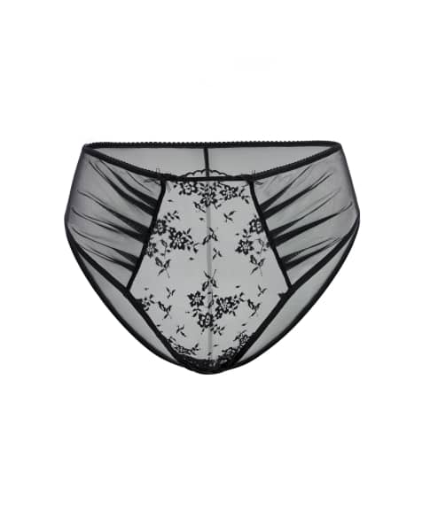 Adore Me Avara high cut panties in jet black - view 1