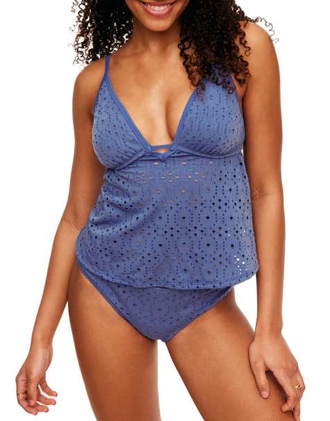 Adore Me Bailee swimwear tankini top in dark blue - view 1