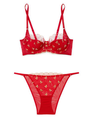 Adore Me Bettie Contour Balconette Bra In Red