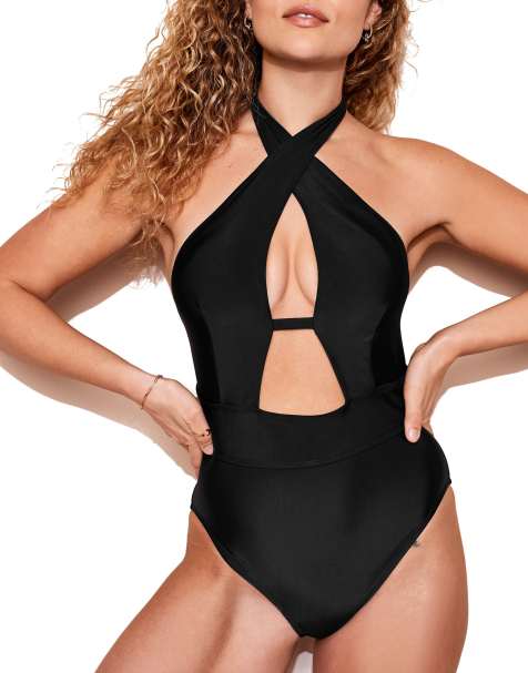 Adore Me Brinlee swimwear one-piece in black - view 1