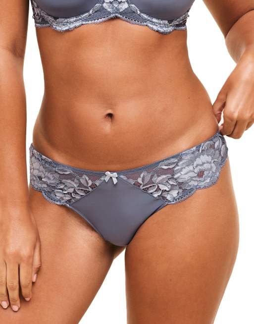 Adore Me Chelsi brazilian panties in dark gray