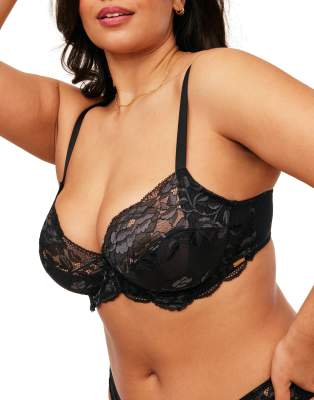 Adore Me Chelsi Unlined Demi Bra In Black