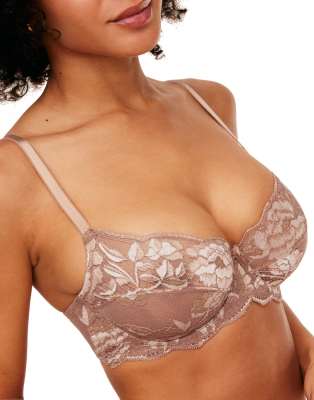 Adore Me Chelsi Unlined Demi Bra In Neutral
