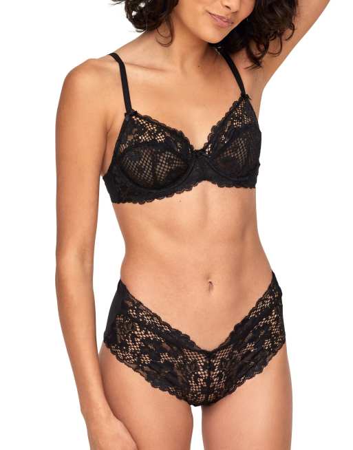 Adore Me Cinthia hipster panties in black