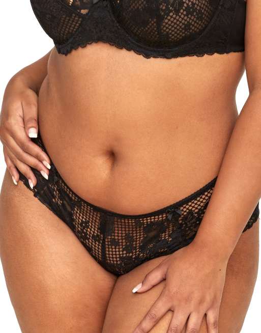 Adore Me Cinthia thong panties in black